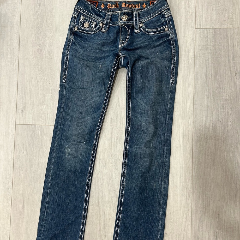 Rock Revival straight leg blue jeans